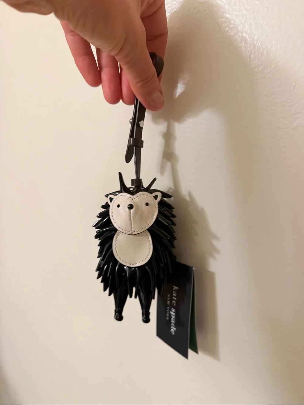 kate spade Black & Cream Hedgehog Bag Charm
